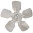 9" Aluminum 5 Blade CW Fan Blade (w/o Hub)