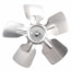 7" Aluminum 5 Blade CW Fan Blade, 5/16" Bore (w/ Hub)