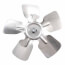 8" Aluminum, 5-Blade, CW Fan Blade (1/4" Bore)