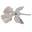 8" Aluminum 5 Blade CCW Fan Blade, 1/4" Bore (w/ Hub)