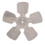8" Aluminum 5 Blade CCW Fan Blade, 1/4" Bore (w/ Hub)