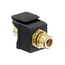 RCA Feedthrough Quickport, Connector, Gold-plated (Black) Stripe (Black) Housing