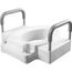 Independence Rise Elongated/Round Plastic 4.5" Raised Toilet Seat, Support Arms, Dual Lock (White)