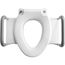 Independence Rise Elongated/Round Plastic 4.5" Raised Toilet Seat, Support Arms, Dual Lock (White)