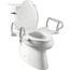 Independence Assist Standard Height Premium Elongated/Round Plastic Toilet Seat, Support Arms (White)