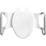 Independence Assist Standard Height Premium Elongated/Round Plastic Toilet Seat, Support Arms (White)