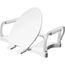 Independence Assist Standard Height Premium Elongated/Round Plastic Toilet Seat, Support Arms (White)