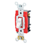 20A, 277V Toggle Lighted Handle, Illuminated Off 3-way AC Quiet Switch, Self Grounding, Back & Side Wired, (White)