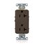 Decora Plus Duplex Receptacle, Heavy-Duty Industrial Specification, 20A 125V NEMA 5-20R (Brown)