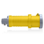 60A, 125V 2P, 3W, North American Pin & Sleeve Connector, IP67, Watertight (Yellow)