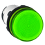 Harmony XB7 Monolithic Pilot Light w/ Plain Lens for BA9s Bulbs - Green (250V)