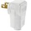 15A Non-polarized Angle Plug (White)