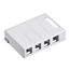 Surface-mount Quickport, Box, 4-port (White)