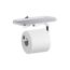 Occasion Toilet Paper Holder w/ Tray (Matte Black w/ Brushed Moderne Brass), K-27128-BMB