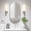 Essential 20" x 40" Capsule Framed Mirror, Matte Black, K-26051-BLL