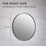 Essential 28" Round Framed Mirror, Matte Black, K-26050-BLL