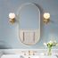 Essential 20" x 40" Capsule Framed Mirror, Brushed Gold, K-26051-BGL