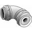 1 NPT Iron 0.875 to 0.985" Liquidtight 90-Degree Elbow Strain Relief Cord Grip , 2276