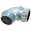 2 NPT Iron 1.375 to 1.625" Liquidtight 90-Degree Elbow Strain Relief Cord Grip , 2285