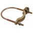 Waterpipe Ground Clamp for Wire Range 4 - 4/0, Water Pipe Size 2-1/2" - 3-1/2", Bronze Saddle, 3904