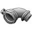 1-1/4" 90-Degree Malleable Iron External Bonding Liquid Tight Insulated Elbow Connector, 5355GR