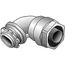 2-1/2" 90-Degree Non-Insulated Malleable Iron Liquid Tight Fitting, 5358