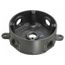 4-1/8" Aluminum Round Outlet Box, 17 Cubic Inches, 1/2" Hub, w/ 5 Outlets (Silver), DS-47