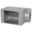 3/4" Deep 1 Gang Cast Device Box, Gray Iron Zinc Plated, Dead End, FD2-TB