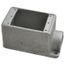1" Deep 1 Gang Cast Device Box, Gray Iron Zinc Plated, Dead End, FD3-TB