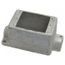 1/2" Deep 1 Gang Cast Device Box, Gray Iron Zinc Plated, Thru-Feed, FDC1-TB