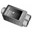 1/2" Deep 2 Gang Cast Device Box, Gray Iron Zinc Plated, Thru-Feed, FDC12-TB
