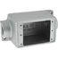 3/4" Deep 1 Gang Cast Device Box, Gray Iron Zinc Plated, Thru-Feed, FDC2-TB