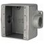 1" Deep 2 Gang Cast Device Box, Gray Iron Zinc Plated, Thru-Feed, FDC32-TB