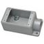 3/4" Shallow 1 Gang Cast Device Box, Gray Iron Zinc Plated, Dead End, FS2-TB