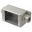 1/2" Shallow 1 Gang Cast Device Box, Gray Iron Zinc Plated, Thru-Feed, FSC1-TB