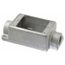 3/4" Shallow 1 Gang Cast Device Box, Gray Iron Zinc Plated, Thru-Feed, FSC2-TB
