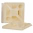 Natural Color, Nylon, Four Way Cable Tie Mounting Base (Pack of 100), MPNY-750-9-C