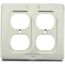 2 Gang Device Box Cover, Sheet Steel, 2 Dual Receptacles, S232-TB