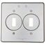 2 Gang Device Box Cover, Sheet Steel, 2 Switch, S322-TB