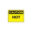 10" High Caution Hot Aluminum Sign, C35AB
