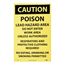 17" High Caution Poison Lead Hazard Area Do Not Enter Work Area Paper Sign, C385