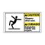 10" High Caution Slippery When Wet Plastic Sign, CBA7R