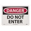 10" High Danger Do Not Enter Aluminum Sign, D104AB