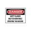 10" High Danger Safety Glasses Must Be Worn While Operating This Machine Aluminum Sign, D107AB