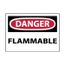 3" x 5" Danger Flammable Pressure-Sensitive Vinyl Fire Sign (5-Pack), D126AP