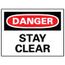 10" x 14" Danger Stay Clear of Moving Conveyors Aluminum Accident Prevention Sign, D316AB