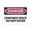 10" x 14" Danger Confined Space Do Not Enter Aluminum Accident Prevention Sign, D383AB