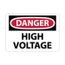 10" High Danger High Voltage Aluminum Sign, D49AB