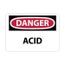 10" High Danger Acid Aluminum Sign, D5AB