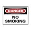 10" High Danger No Smoking Aluminum Sign, D79AB